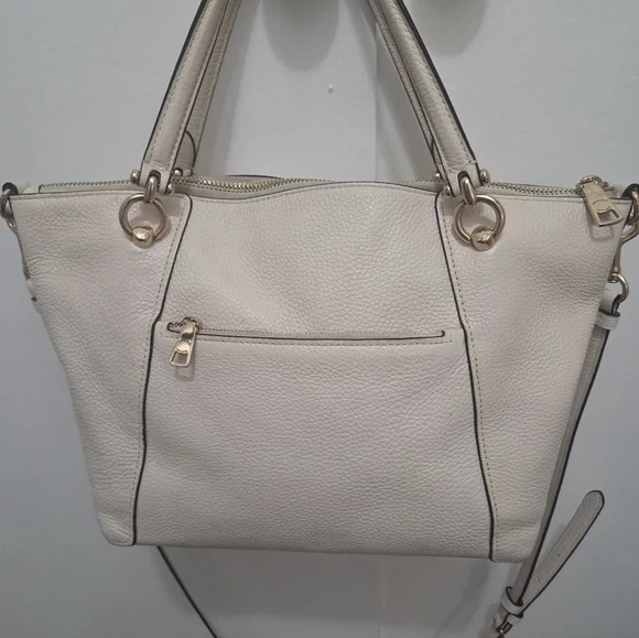 Coach Cream Leather Shoulder Bag - Picture 2 of 7